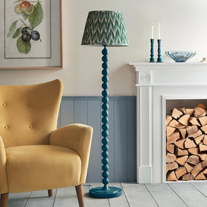 Gloss Blue Higgledy & Zigzag 40cm Cotswold green shade - Comet Lighting
