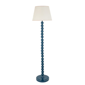 Gloss Blue Higgledy & Ivy 40cm Vintage white shade - Comet Lighting