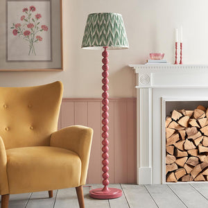 Gloss Pink Higgledy & Zigzag 40cm Cotswold green shade - Comet Lighting