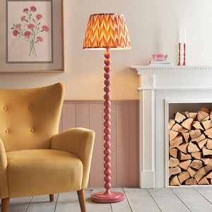 Gloss Pink Higgledy & Zigzag 40cm Apricot orange shade - Comet Lighting