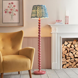 Gloss Pink Higgledy & Ikat 40cm Marlin blue shade - Comet Lighting