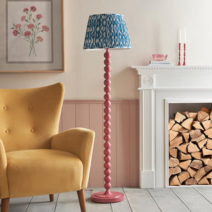 Gloss Pink Higgledy & Ikat 40cm Marlin blue shade - Comet Lighting