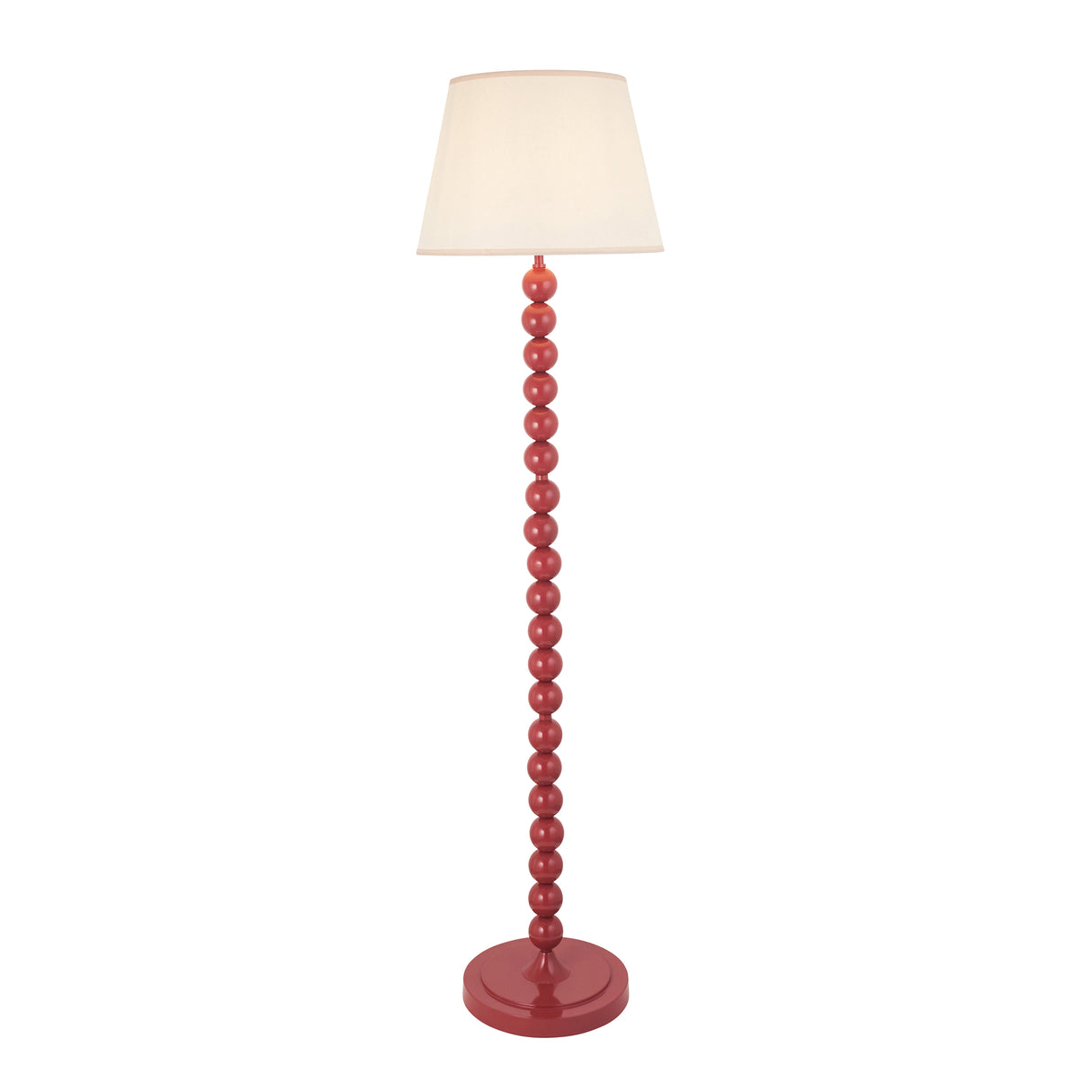 Gloss Pink Higgledy & Ivy 40cm Vintage white shade - Comet Lighting