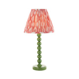 Gloss Green Higgledy & Ikat 25cm Coral pink shade