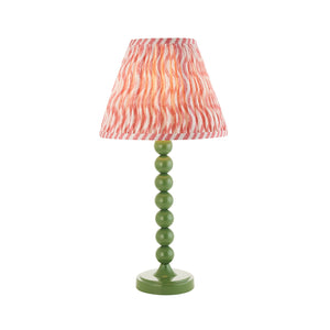Gloss Green Higgledy & Ripple 25cm Coral pink shade - Comet Lighting