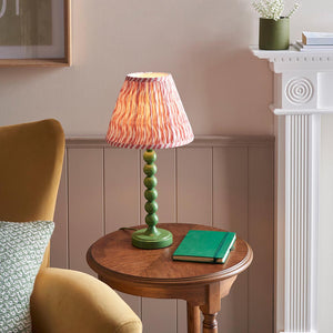 Gloss Green Higgledy & Ripple 25cm Coral pink shade - Comet Lighting