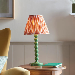 Gloss Green Higgledy & Zigzag 25cm Apricot orange shade - Comet Lighting