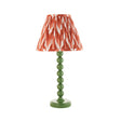 Gloss Green Higgledy & Zigzag 25cm Apricot orange shade - Comet Lighting