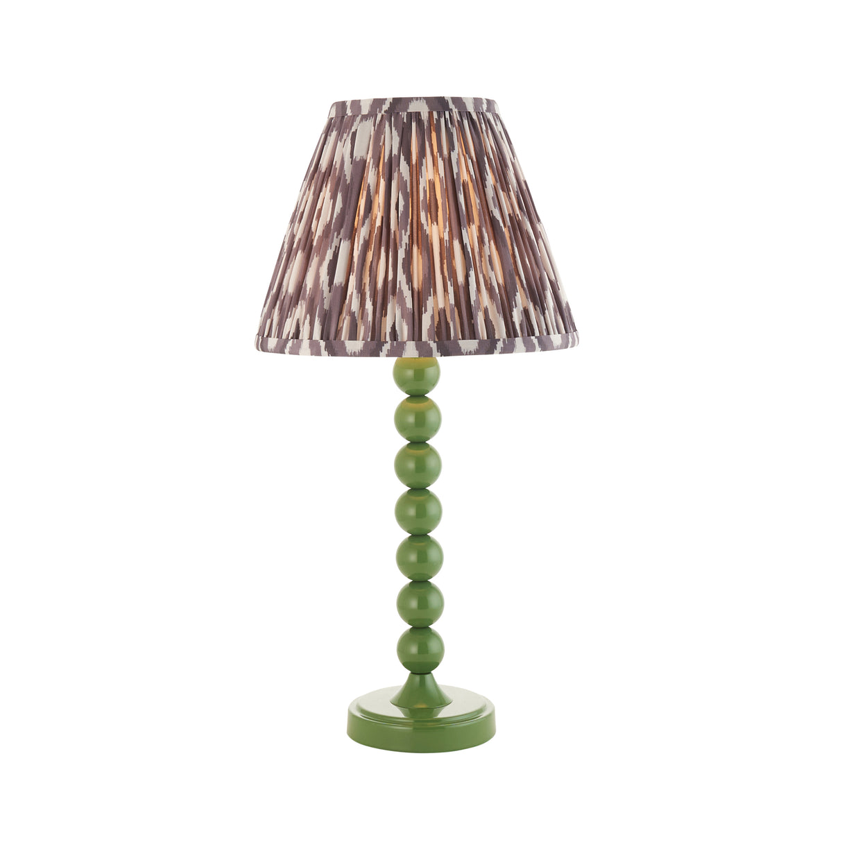 Gloss Green Higgledy & Ikat 25cm Pearl grey shade