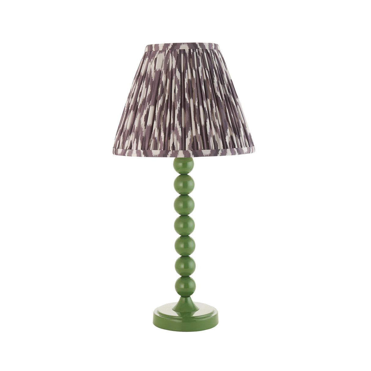 Gloss Green Higgledy & Ikat 25cm Pearl grey shade