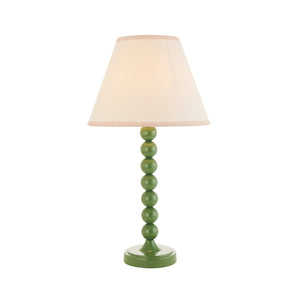 Gloss Green Higgledy & Ivy 25cm Vintage white shade - Comet Lighting