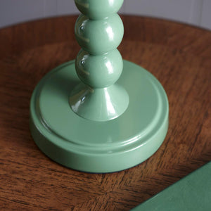 Gloss Green Higgledy & Ivy 25cm Vintage white shade - Comet Lighting