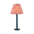 Gloss Blue Higgledy & Ikat 25cm Coral pink shade - Comet Lighting