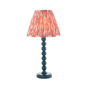Gloss Blue Higgledy & Ikat 25cm Coral pink shade - Comet Lighting