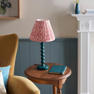 Gloss Blue Higgledy & Ripple 25cm Coral pink shade - Comet Lighting