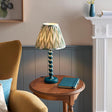 Gloss Blue Higgledy & Zigzag 25cm Cotswold green shade - Comet Lighting