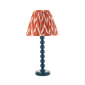 Gloss Blue Higgledy & Zigzag 25cm Apricot orange shade - Comet Lighting