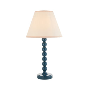 Gloss Blue Higgledy & Ivy 25cm Vintage white shade - Comet Lighting