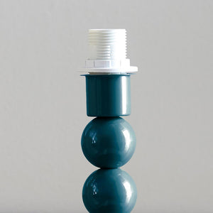 Gloss Blue Higgledy & Ivy 25cm Vintage white shade - Comet Lighting