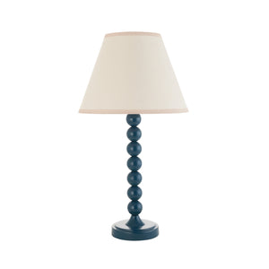 Gloss Blue Higgledy & Ivy 25cm Vintage white shade - Comet Lighting
