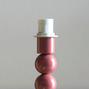 Gloss Pink Higgledy & Ripple 25cm Pearl grey shade - Comet Lighting