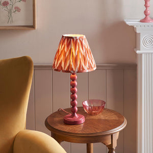 Gloss PinkHiggledy & Zigzag 25cm Apricot orange shade - Comet Lighting