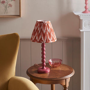 Gloss PinkHiggledy & Zigzag 25cm Apricot orange shade - Comet Lighting