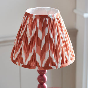 Gloss PinkHiggledy & Zigzag 25cm Apricot orange shade - Comet Lighting