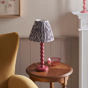 Gloss PinkHiggledy & Ikat 25cm Pearl grey shade - Comet Lighting