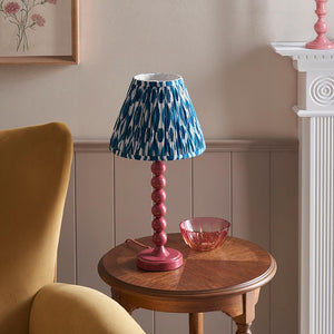 Gloss PinkHiggledy & Ikat 25cm Marlin blue shade - Comet Lighting