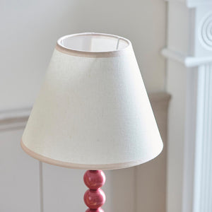 Gloss PinkHiggledy & Ivy 25cm Vintage white shade - Comet Lighting