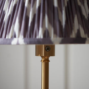 Burley Rechargeable & Zigzag 25cm Pearl grey shade - Comet Lighting