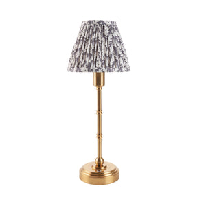 Burley Rechargeable & Leaf 16cm Pearl grey shade - Comet Lighting