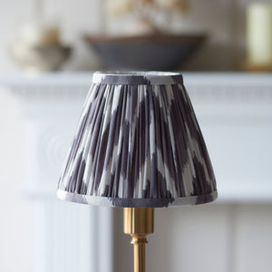 Burley Rechargeable & Zigzag 16cm Pearl grey shade - Comet Lighting