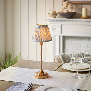Burley Rechargeable & Leaf 16cm Shell bay blue shade - Comet Lighting