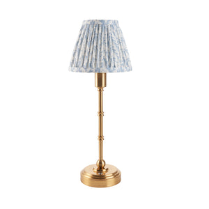 Burley Rechargeable & Leaf 16cm Shell bay blue shade - Comet Lighting