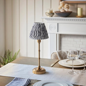 Burley Rechargeable & Ripple 16cm Pearl grey shade - Comet Lighting