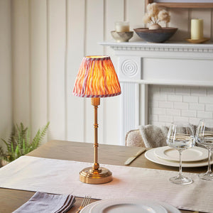 Burley Rechargeable & Ripple 16cm Coral pink shade - Comet Lighting