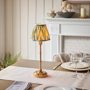Burley Rechargeable & Zigzag 16cm Cotswold green shade - Comet Lighting