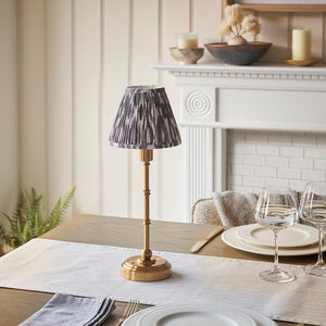 Burley Rechargeable & Ikat 16cm Pearl grey shade - Comet Lighting