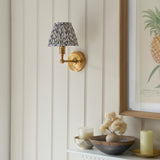 Wall light Burley Rechargeable & Leaf 16cm Pearl grey shade - Comet Lighting