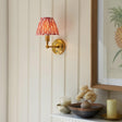 Wall light Burley Rechargeable & Ikat 16cm Coral pink shade - Comet Lighting