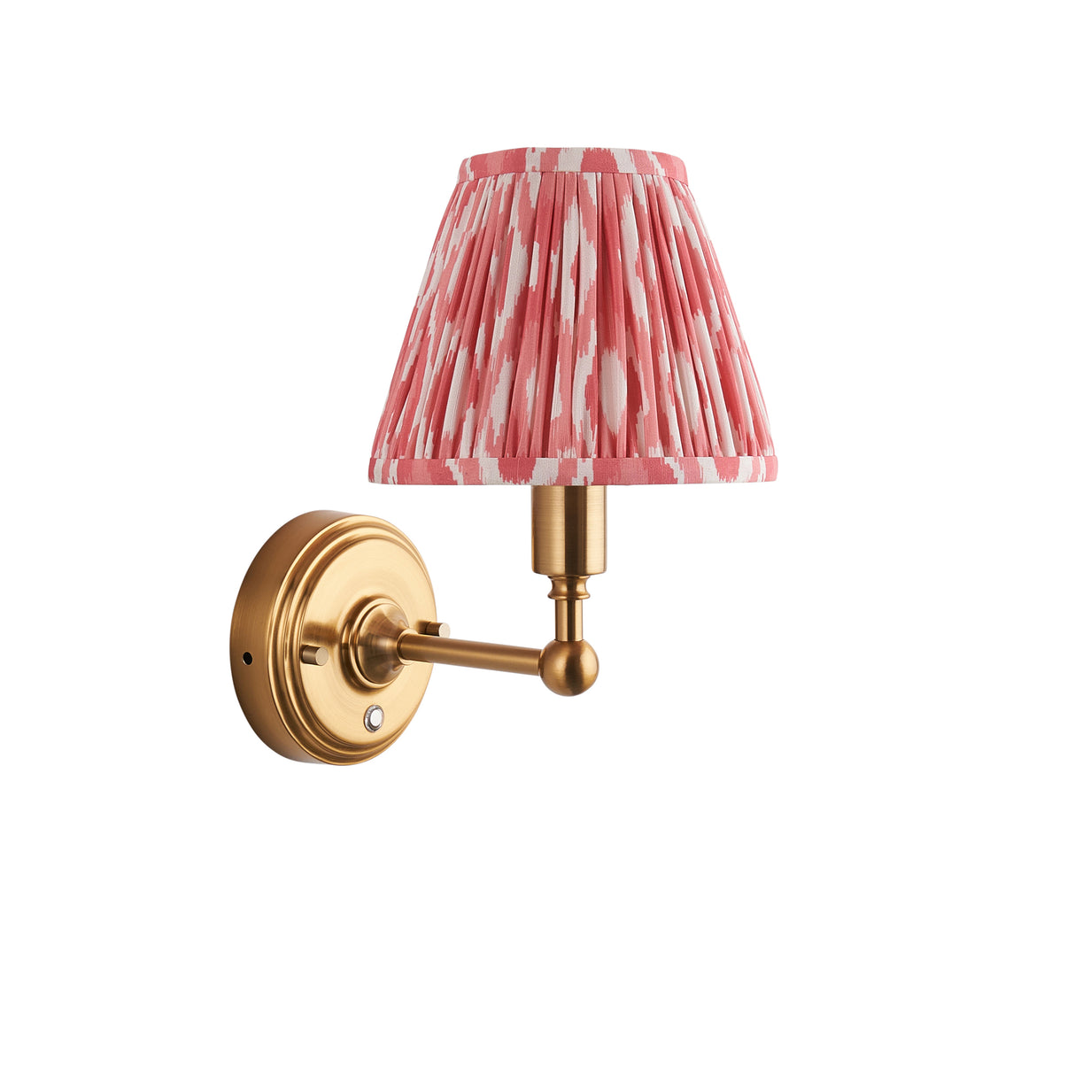 Wall light Burley Rechargeable & Ikat 16cm Coral pink shade