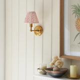 Wall light Burley Rechargeable & Leaf 16cm Peachy keen shade - Comet Lighting