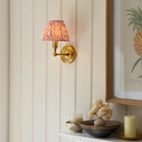 Wall light Burley Rechargeable & Ripple 16cm Coral pink shade - Comet Lighting