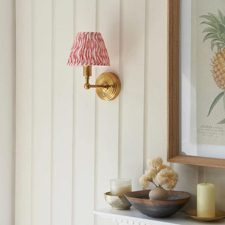 Wall light Burley Rechargeable & Ripple 16cm Coral pink shade - Comet Lighting