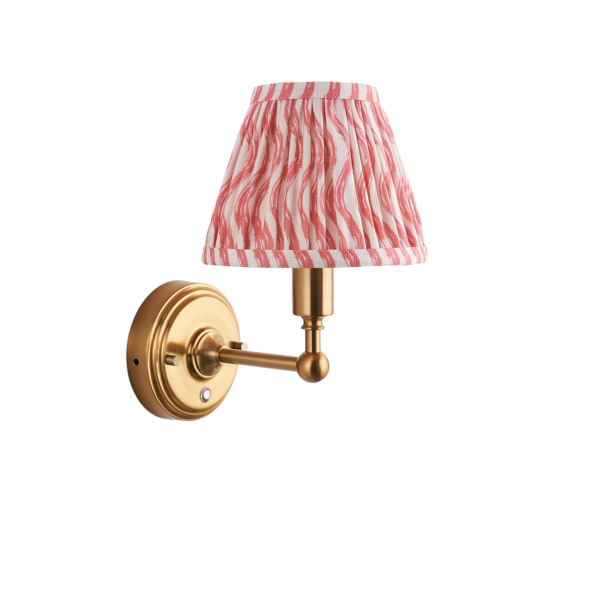 Wall light Burley Rechargeable & Ripple 16cm Coral pink shade - Comet Lighting