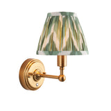 Wall light Burley Rechargeable & Zigzag 16cm Cotswold green shade - Comet Lighting