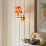 Wall light Burley Rechargeable & Zigzag 16cm Apricot orange shade - Comet Lighting