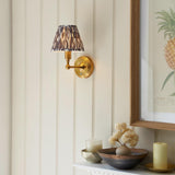 Wall light Burley Rechargeable & Ikat 16cm Pearl grey shade - Comet Lighting